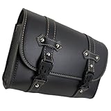 Luxshiny Motorrad Seitentasche aus Leder Robuste Werkzeugtasche mit Lenkerhalterung Großvolumige Motorradtasche für Reparaturwerkzeuge und Zubehör