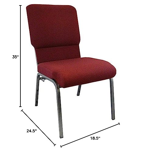 Advantage Maroon Church Chairs 18.5 In. Wide #TOP1