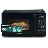 Hisense H20MOBS4HG Forno Microonde con controllo Elettronico, Capacità 20 L, Potenza 700 Watt, Funzione Grill 800 W, Display Led Comandi Touch, Colore Nero