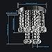 ZEEFO Crystal Chandeliers Light, Mini Style Modern Décor Flush Mount Fixture with Crystal Ceiling Lamp for Hallway, Bar, Kitchen, Dining Room, Kids Room (8 inch)
