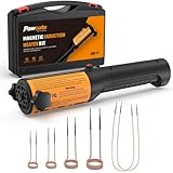 Induction Heater 1200W, Magnetic Flameless Heat Tool Kit for Automotive Bolt Removal with 6 Coils and LED Light for Rusted Suspension and Exhaust Repair,Orange