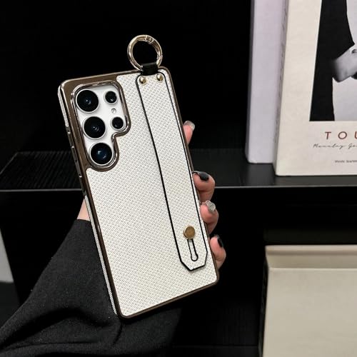 Coque Galaxy S25+ à dragonne blanche pour des photos et selfies réussis en soirée