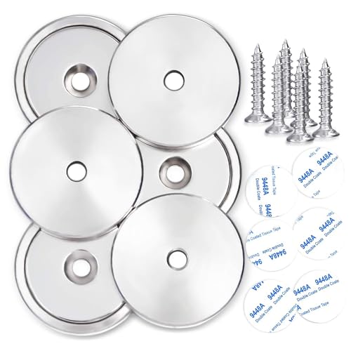 Image of LOVIMAG Strong Neodymium Rare Earth Magnets, 110LBS-20 Pack | Heavy Duty Cup Magnet with Countersunk and Screws for Tool Room, Kitchen Doors, Wall Mounting, Office