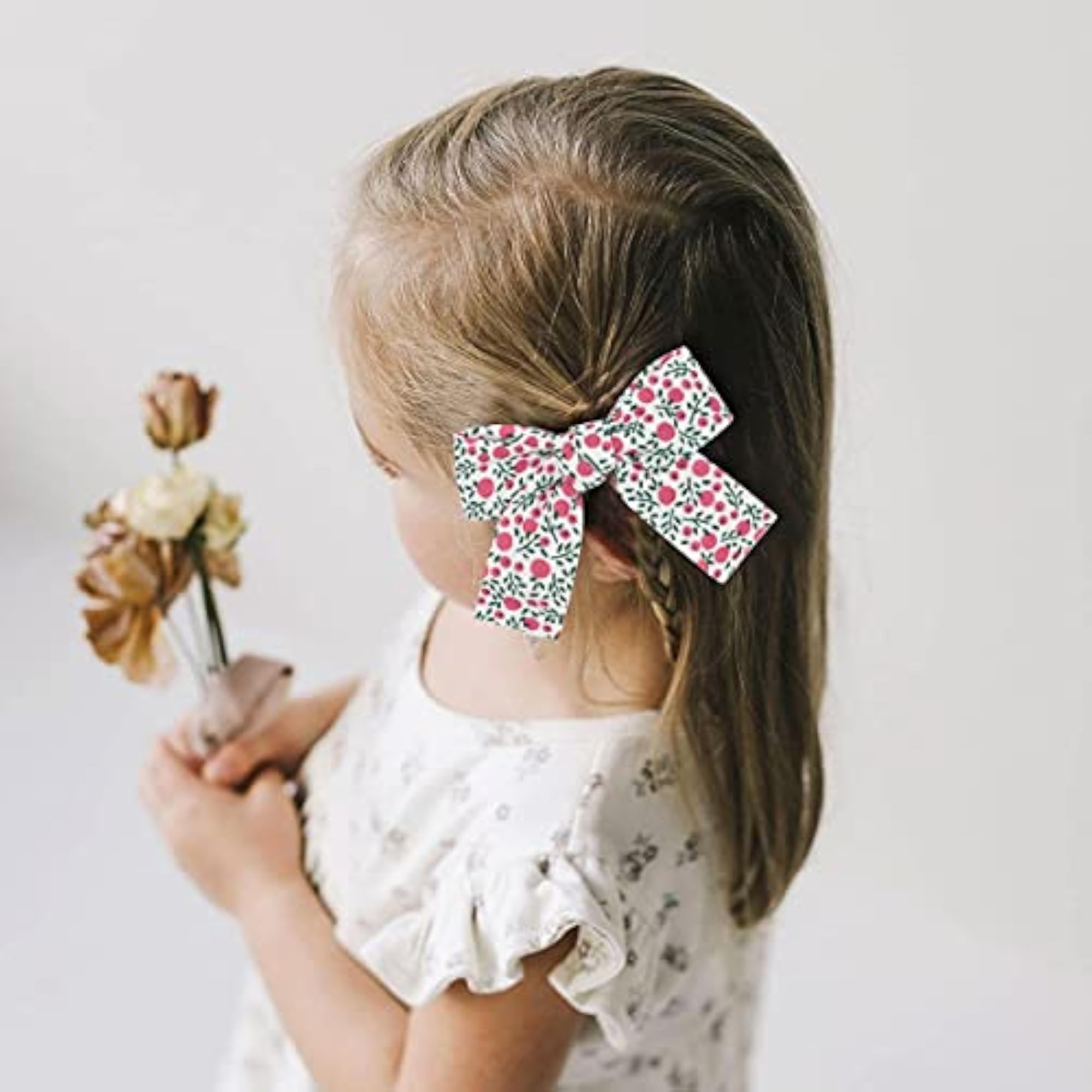 Combo of 13 pcs Printed Bow Hair Clips