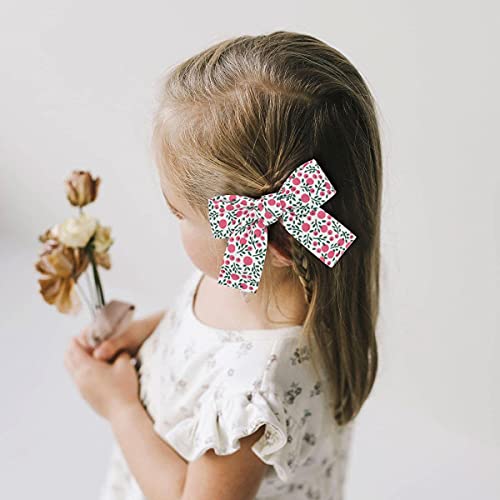 Combo of 13 pcs Printed Bow Hair Clips