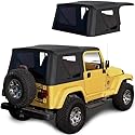 Sierra Offroad Factory Style Soft Top mit getönten Fenstern, ohne obere Türen, kompatibel mit Jeep Wrangler TJ 1997-2006 (Segeltuchschwarz)