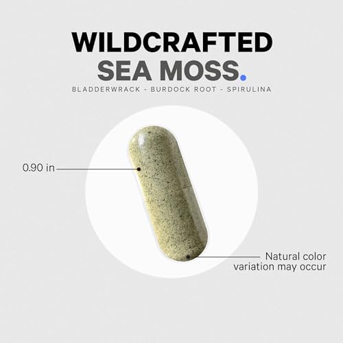 Codeage Wildcrafted Sea Moss + Bladderwrack & Burdock Capsules (120 ct) — view 8