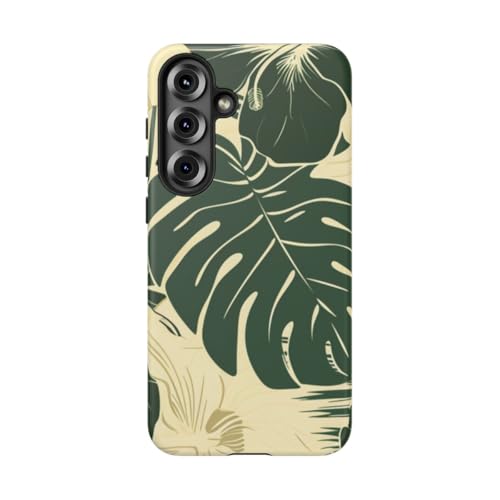 Coque feuilles tropicales Samsung S25 Plus mate pour un style estival au quotidien