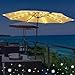 Solar Umbrella Lights, 104 Leds 8 Lighting Modes Waterproof Patio Umbrella Lights with Remote Control, Umbrella Lights with Clip for Camping Garden Hiking Outdoor, Warm Light Solar Umbrella