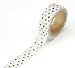 DARICE 1217-91 Washi Tape Roll, 5/8 by 315-Inch, Mixed White