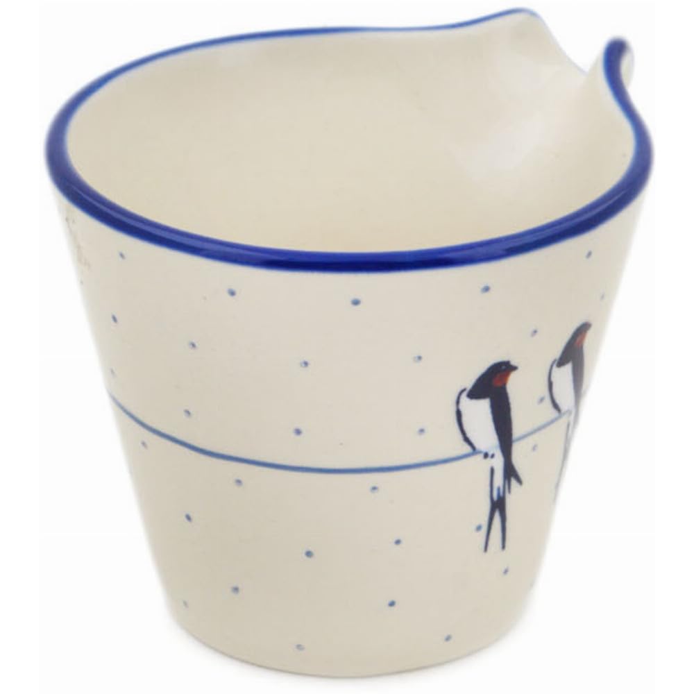 Authentic Polish Pottery Creamer Signature UNIKAT in Waiting Design Handmade in Boles?awiec Poland by Ceramika Artystyczna + Certificate of Authenticity