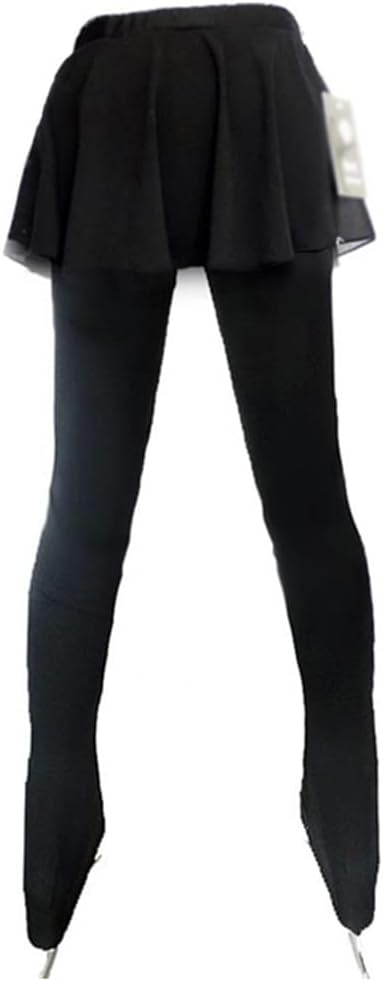 Figure Skating Training Pants Black Practice Pants Adult Teens Kids High Elastic Comfortable Hakama Competition (Color : Thickened, Size : Small)