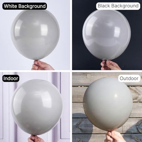 Image of PartyWoo Gray Balloons, 51 pcs 12 Inch Matte Gray Balloons, Grey Balloons for Balloon Garland or Balloon Arch as Birthday Party Decorations, Wedding Decorations, Baby Shower Decorations, Gray-Y71