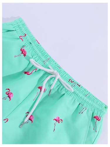 Floerns Men's Graphic Print Drawstring Waist Swim Trunks Shorts Bathing Suit4
