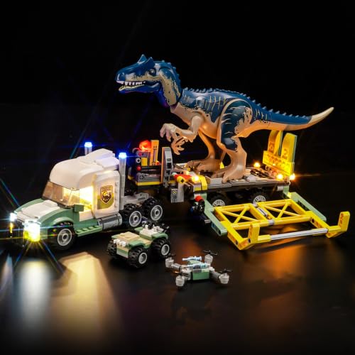 Led Licht Set für Lego 76966 Dinosaur Missions: Allosaurus Transport Truck (Kein Lego) Dekorationsbeleuchtungsset für Lego Dinosaur Missions: Allosaurus Transport Truck
