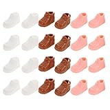 Beaupretty 12 Pairs 17cm Miniature Doll Shoes High-Top Sneakers Mini Boots for BJD OB11 YMY Dolls 1/12 Scale