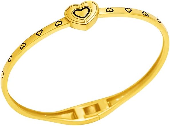 Unique Style Bracelet for Women, 925 Sterling Silver Heart Bangle Bracelet – Fashion Hollow Heart Cuff Bracelet – Love & Friendship Jewelry Gift for Her, Birthday, Holidays, Couple