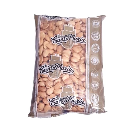 Almendra Frita Con Sal Y Sin Piel La Santamaria Caja de 10 Bolsas De 1 Kilogramo Con Taza De Regalo 5sentidos