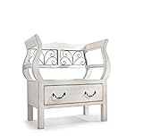 bank antik gebraucht Material: Tannenholz Pureday miaVILLA Sitzbank Janne - Landhausstil - Holz - Antik Weiß - ca. 40 x 73 x 75 cm