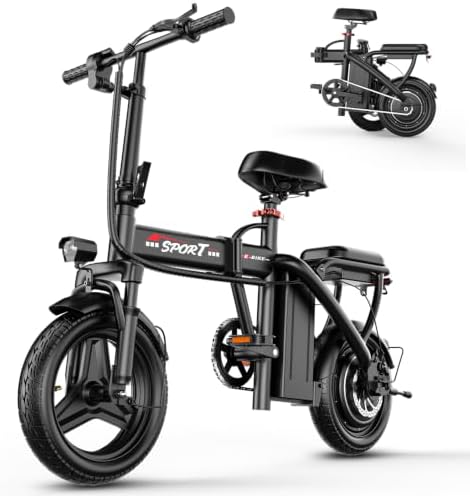 SHINEROAD Electric Bike for Adults Teens, 800W Peak Folding E Bike