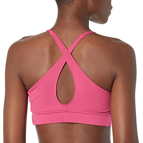 Image of Reebok Women's Satin 91% PES /9% El-Interlock-Hydrophilic Finish /Print-Digital Sublimation-Disperse Classic Workout Sports Bra