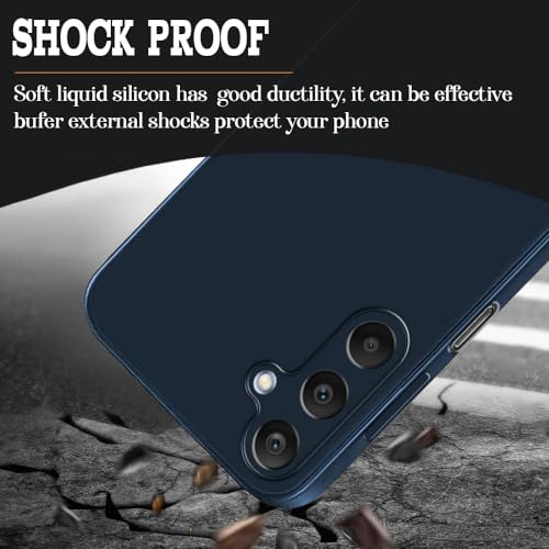Image of Back Cover for Samsung Galaxy A25 5G | Full Camera Protection | Premium Liquid Silicon Case | Flexible Bumper Case for Samsung Galaxy A25 5G (Dark Blue)