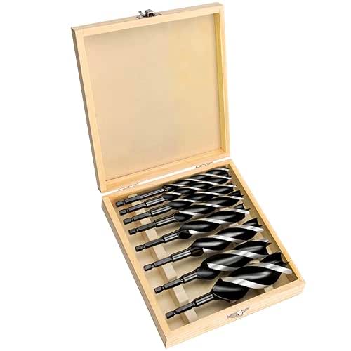 Auger Drill Bit Set for Wood – 8pcs Hex Shank