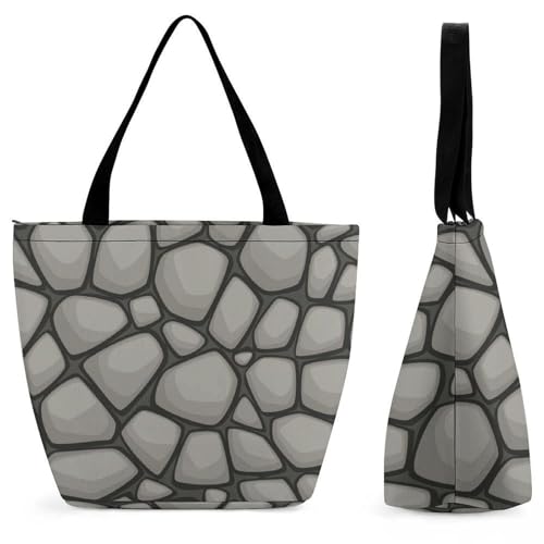 Sac à main pour femme Pierre Grise grand format gris idéal pour le shopping et les voyages