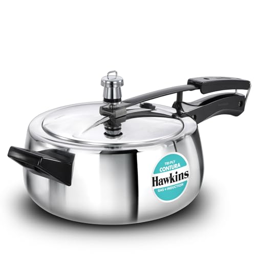 Hawkins 3.5 Litre Triply Contura Pressure Cooker, Triply Stainles...