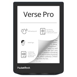 PocketBook Verse Pro E-Reader Waterproof | Eye-Friendly 6” E-Ink Carta™ HD Touchscreen | Audio-Book & E-Book Reader | Text-to-Speech Function | SMARTlight | 16GB | WiFi & Bluetooth | Azure