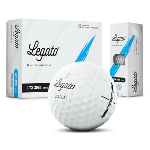 Legato Golf Balls, LTX 3085 | Designed to Help Golfers Break 90 | Maximized Distance with Softer Feel | 3 Piece | Urethane Cover | 85 Compression | One Dozen | White