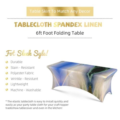 Housse de table en élasthanne stretch ultra résistante pour réception de 1,8 m