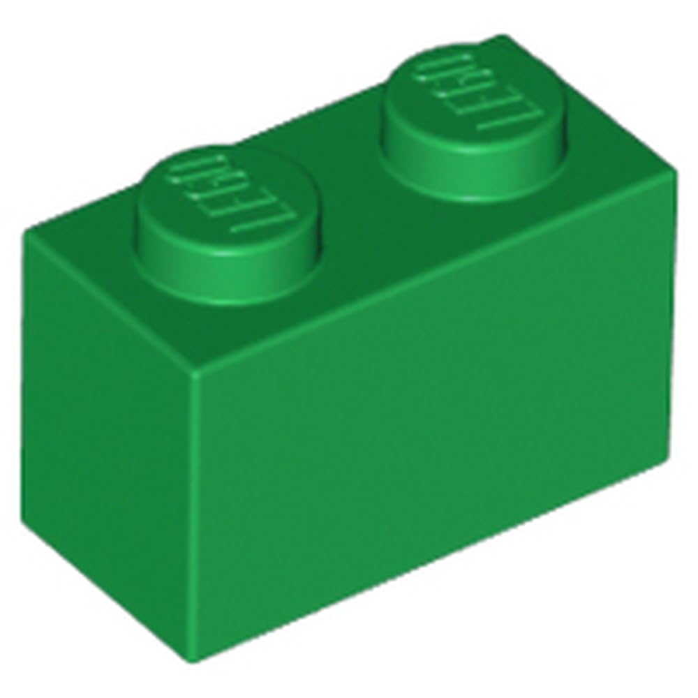 LEGO Building Block 1x2, Part 3004, Part 3004, Choose Your Colour (Green, 10, Bricks) — image 1
