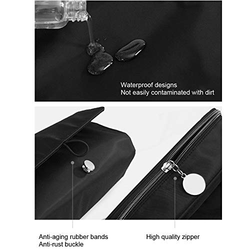 Serlium Porta-pincéis de maquiagem, portátil, dobrável, bolsa de cosméticos, estojo de armazenamento