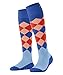 Produktbild Burlington Sport Kniestrumpf Skiing Schurwolle Größe 36-41 Damen blau rot viele weitere Farben verstärkte Skistrümpfe mit Muster gepolstert lang mit Frotteesohle zum Skifahren 1 Paar