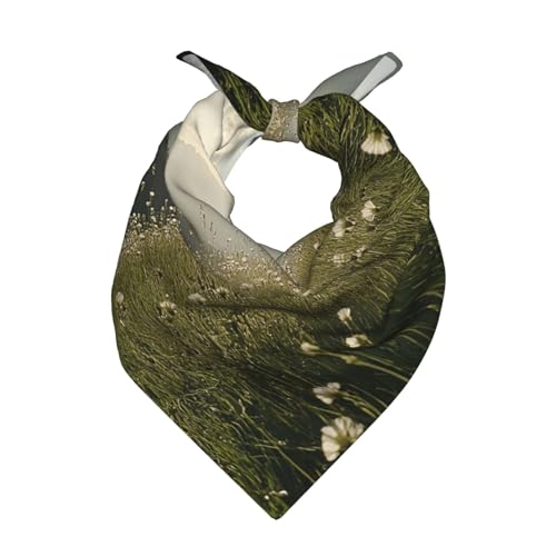 SHEnshg Florpuppy Bandana en polyester imprimé 55,9 x 55,9 cm – Satin soyeux, bandeau multi-usage, écharpe pour cheveux, Floralpine 3, 22"x22"
