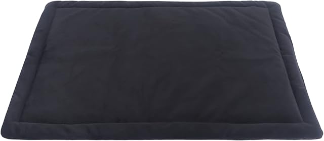 IEUUMLER Dog Crate Bed Mat, Pet Pad Washable Cushion for Small Medium Large Cats Puppy Dogs Super Soft Cozy Non-Slip Bottom for Carrier FC004 (74*53cm, Black)