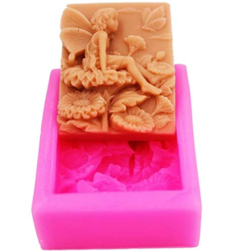 Silicone Molds Fairy Butterfly, Beautiful Faery Shape Craft Art Silicone Soap Mold, Flowers Angel Craft Molds DIY Handmade Soap Molds - Soap Making Supplies by JYEOUX