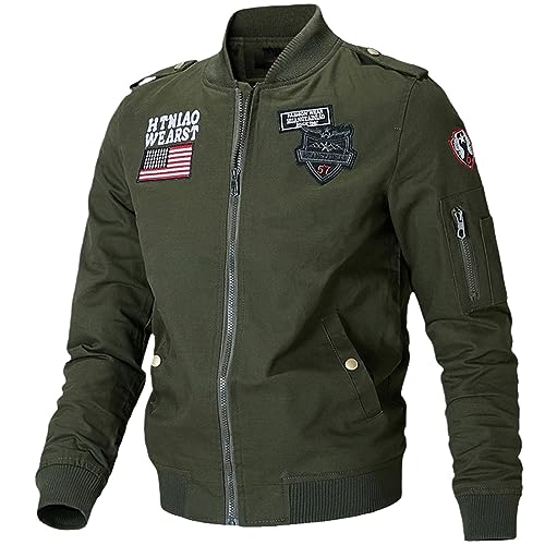 Veste de moto mince tactique blouson militaire homme décontracté avec broderie pilote aviation