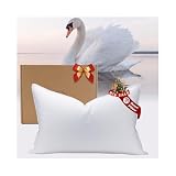 PlushHavenCloud White Goose Down Pillow - Luxury Hotel Bed Pillow with Natural 900+ Fill Power, Natural Goose Feather Pillow for Sleeping, 600 Thread Count Cotton Shell, Standard Size- Medium, 1 Pack