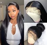 Swetcurly Lace Front Wigs Glueless Straight Synthetic Wigs Heat Resistant Long Straight Wigs Natural