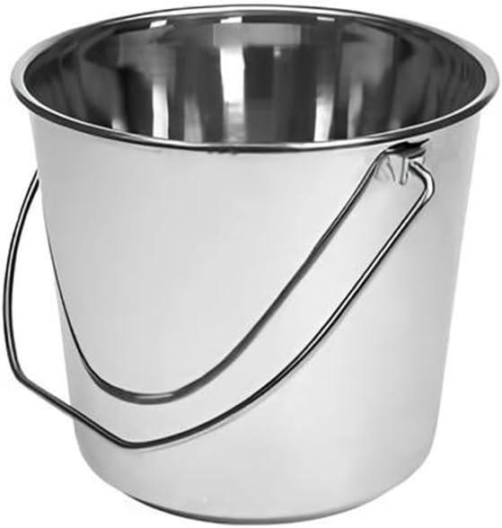 JGS Stainless Steel Non Joint Leak Proof Bucket Multipurpose Balti for Home |Bathroom and Kitchen Bucket |Water Storage Bucket |Bucket for Serving Food (4 litre)