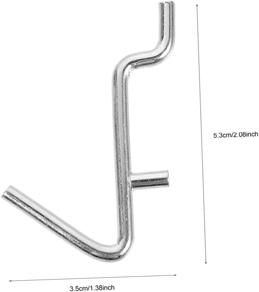 10pcs Shape Stainless Steel Pegboard Hooks Utility Hangers for Tools Accessories for Workbench and Garage Storage