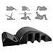 A&DW Yoga Pilates cuña Mesa de masajes Spine Corrector, el Dolor de Espalda Alivio de alineación de la Columna Vertebral de la vértebra Cervical Yoga Corrector, Negro