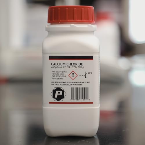 Calcium Chloride (CaCl2), Anhydrous Pellets - 500 g Bottle | High-Purity, Fast-Acting Desiccant for Moisture Absorption, Dehumidifying, Ice Melting, and Laboratory Use - Thumbnail 4