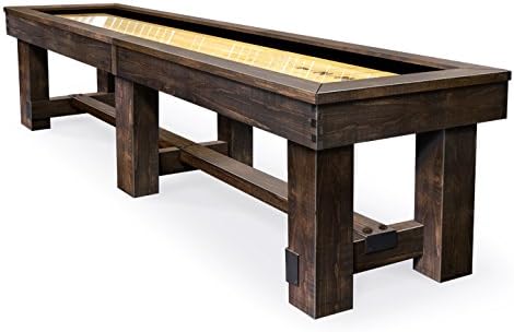 Olhausen Shuffleboard The Breckenridge – 12' x 20" - Matte Finish on Pine – Includes Pucks, Abacus Scorers and Accessories – Rustic Series