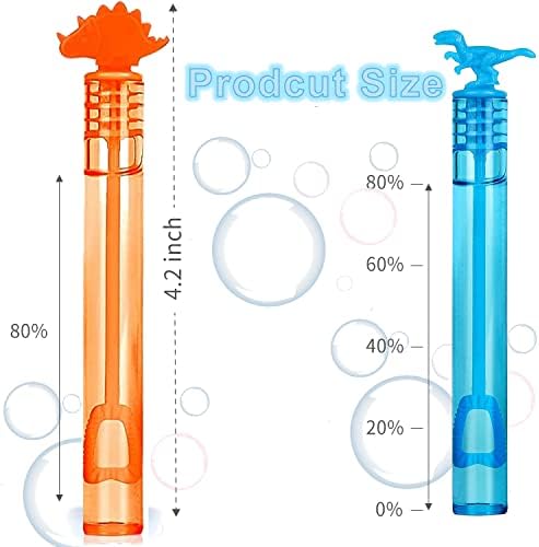 Bubbles for Kids, Party Bag Fillers for Kids, 20 pcs Bubble Wands Mini 6 Colors Ramdom Dinosaurs Bubbles Kids Party Bag Fillers, for Kids Party Favours, Summer Toy Party, Bath Toys so