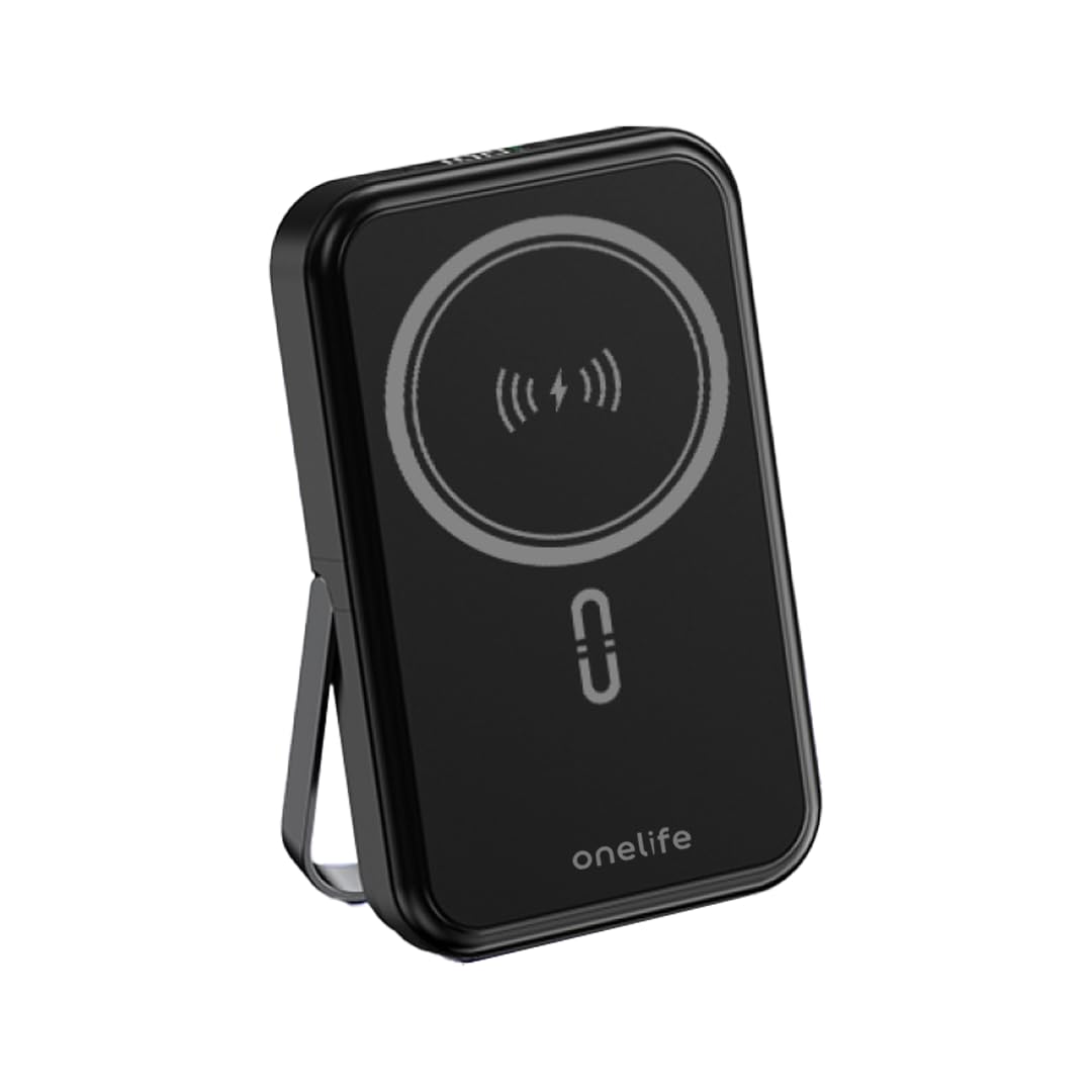 One Life Power Bank Compatible with Magsafe 10000mAh 15W Magnetic Wireless Fast Charging Power Bank,20W Wired Output for iPhone 16 & Below,Android,Other Qi Enabled Device - Black-image-14