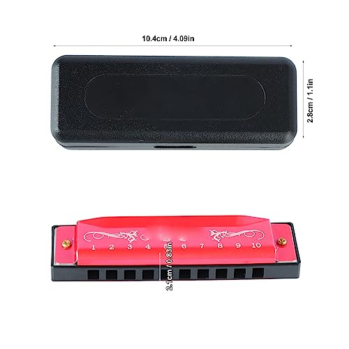 Harmonica Aluminium & Acier Inoxydable 10 Trous Harmonica 20 Mélodies Léger Voyage Débutant (Rose rouge) - Les Beatles, Paul McCartney, John Lennon, RIngo Starr, George Harrison Harmonica Aluminium & Acier Inoxydable 10 Trous Harmonica 20 Mélodies Léger Voyage Débutant (Rose rouge) – Image 8
