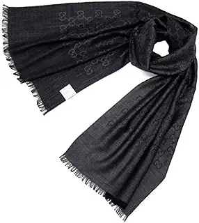 【19】GUCCI グッチ マフラー/ストール 男女兼用 SILK混合 ダークグレー[165904 3G646 1100] [並行輸入品]